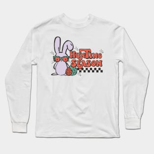 Bunny Gift - Happy Easter - Retro Aesthetic Mom Easter Gift - Gift for Her Long Sleeve T-Shirt